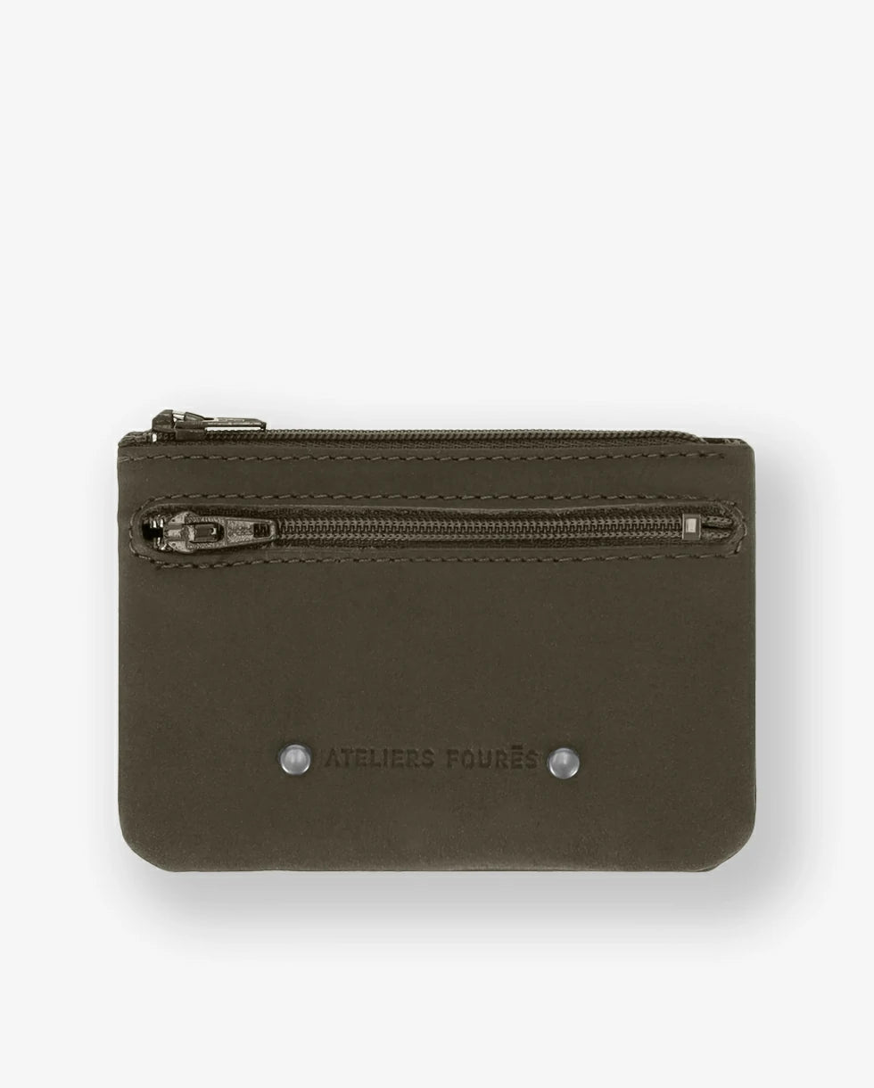 Accessoire Cuir Marron PORRASSO Porte-Monnaie Cuir Étanche - 10,5x7,5cm - 2 Poches Zippées - Rétro Marron Foncé Porte-clés Multifonction Accessoire Cuir Marron PORRASSO Porte-Monnaie Cuir Étanche - 10,5x7,5cm - 2 Poches Zippées - Rétro Marron Foncé Porte-clés Multifonction
