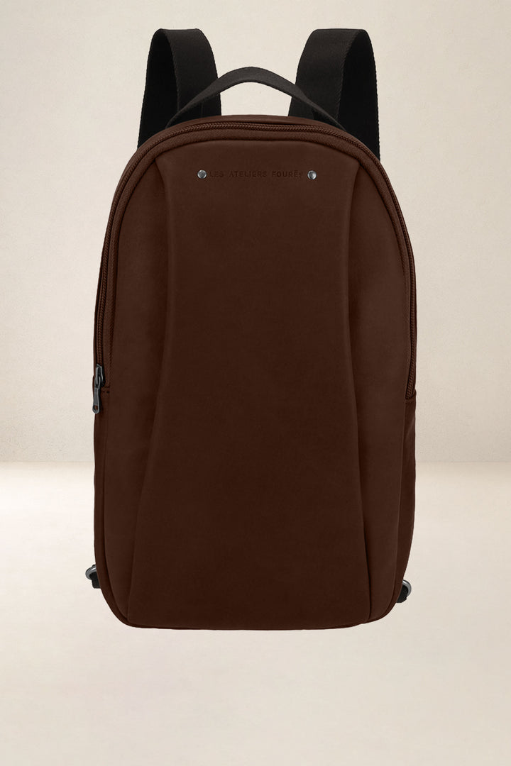 Holster en cuir pleine fleur OURANOS coloris cognac, vue d’ensemble – Ateliers Fourès
