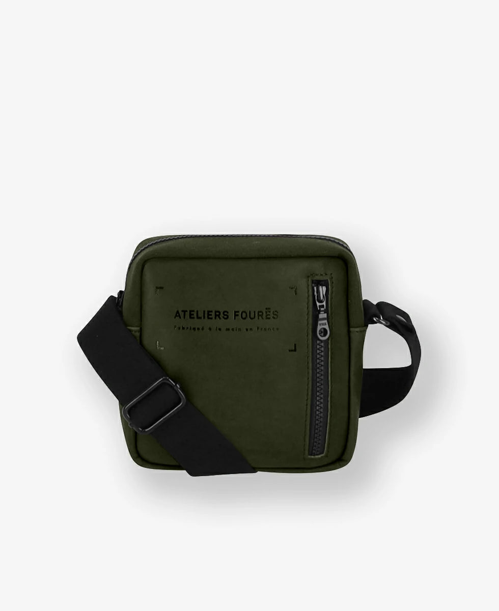 Artistote Sacoche toile et cuir homme Made in France