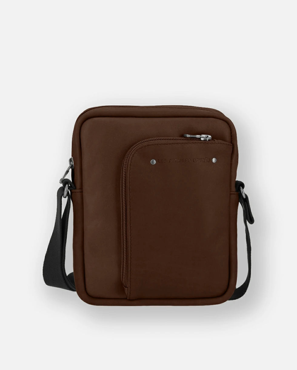 Nérée Sacoche cuir homme Made in France Ateliers Fourès