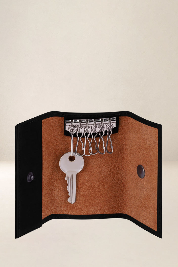 Accessoire en cuir en cuir pleine fleur ILION coloris noir, vue intérieure n°1 – Ateliers Fourès
