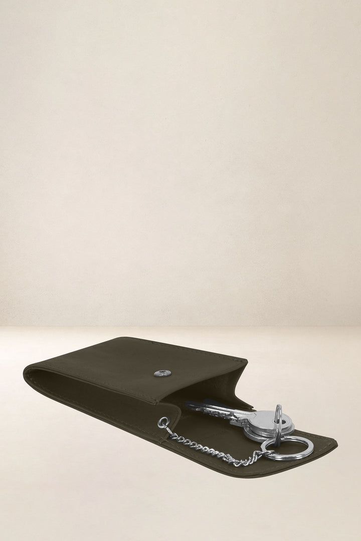 Accessoire en cuir en cuir pleine fleur ENCELADE coloris bronze, vue intérieure n°3 – Ateliers Fourès