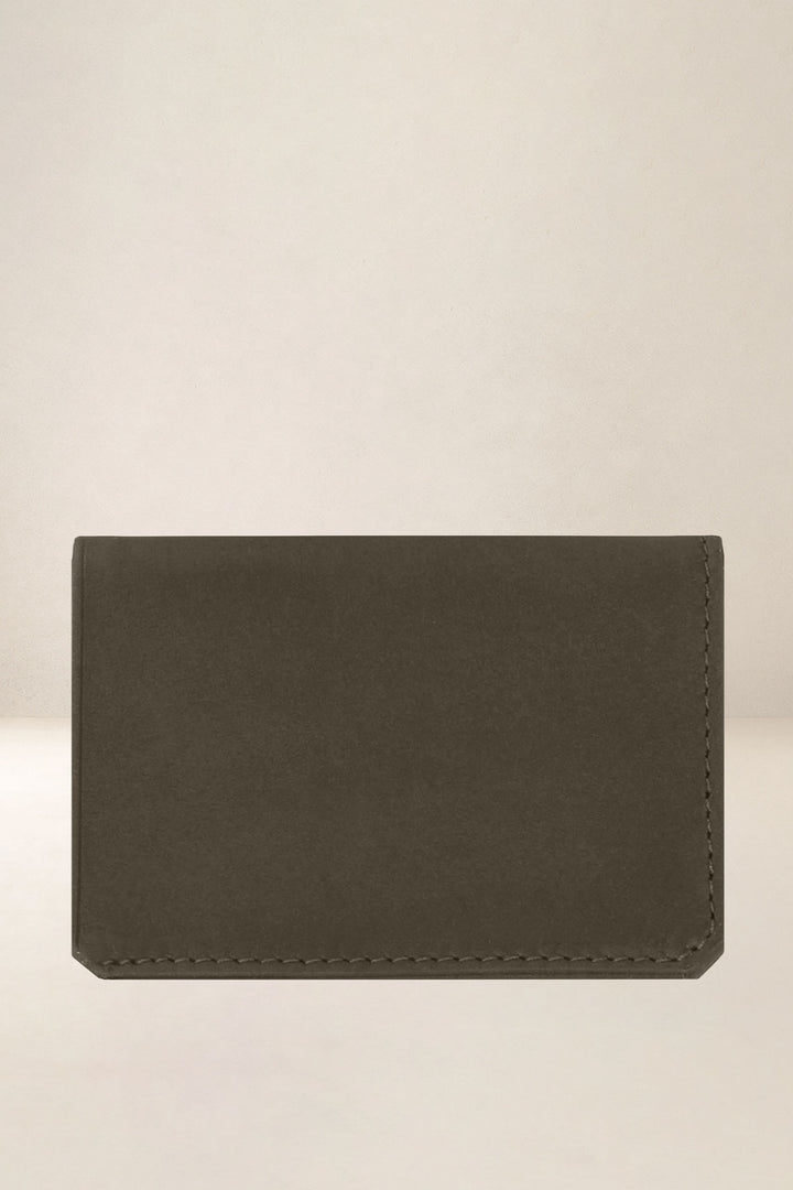 Porte-cartes en cuir pleine fleur POLLUX coloris bronze, vue de dos – Ateliers Fourès