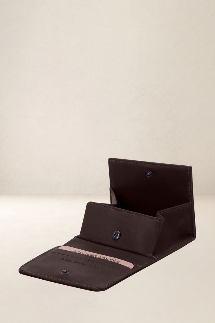Porte-monnaie en cuir pleine fleur MINOTAURE coloris mustang, vue intérieure n°3 – Ateliers Fourès