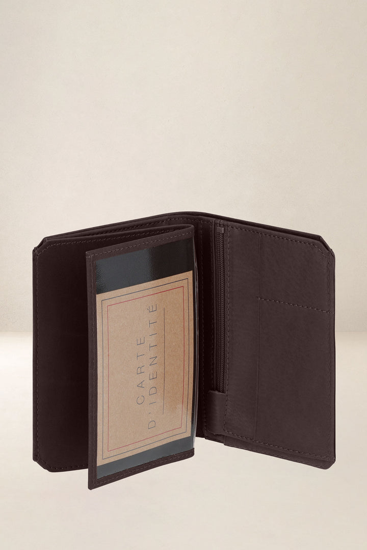Grand portefeuille en cuir pleine fleur PROMÉTHÉE coloris mustang, vue intérieure n°5 – Ateliers Fourès