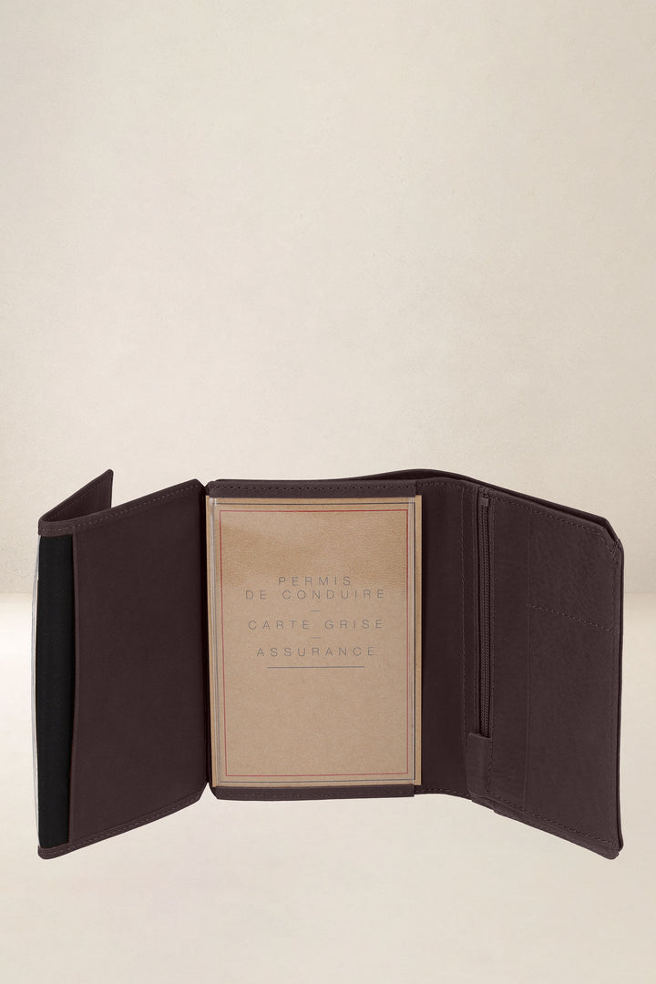 Grand portefeuille en cuir pleine fleur PROMÉTHÉE coloris mustang, vue intérieure n°6 – Ateliers Fourès