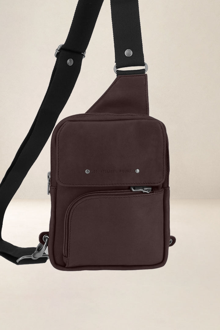 Holster en cuir pleine fleur PALLAS coloris mustang, vue d’ensemble – Ateliers Fourès