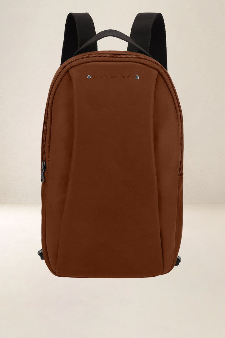 Holster en cuir pleine fleur OURANOS coloris fauve, vue d’ensemble – Ateliers Fourès