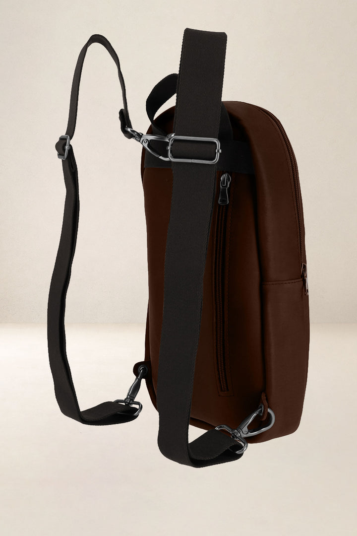 Holster en cuir pleine fleur OURANOS coloris cognac, vue de profil n°2 – Ateliers Fourès