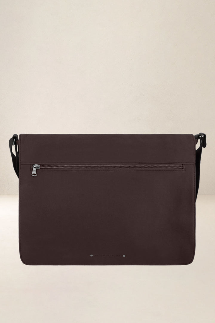 Sac de travail en cuir pleine fleur ATTIS coloris mustang, vue d’ensemble – Ateliers Fourès
