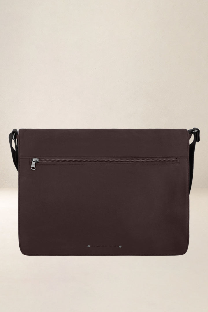 Sac de travail en cuir pleine fleur ATTIS coloris mustang, vue de face – Ateliers Fourès
