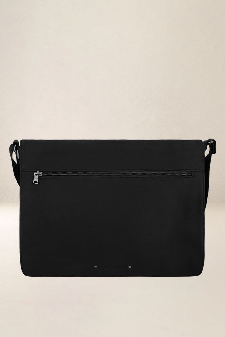 Sac de travail en cuir pleine fleur ATTIS coloris noir, vue d’ensemble – Ateliers Fourès