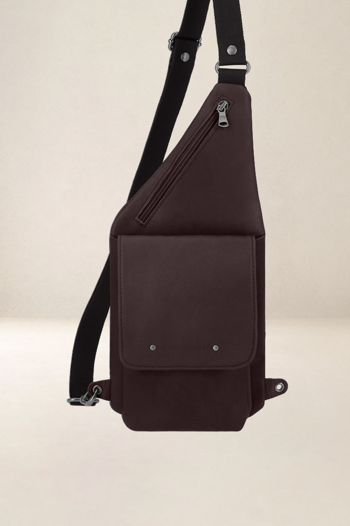 Holster en cuir pleine fleur DIONYSOS coloris mustang, vue d’ensemble – Ateliers Fourès