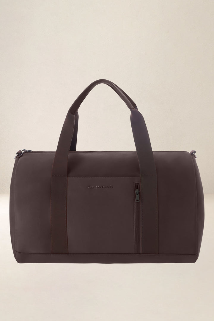 Sac de voyage en cuir pleine fleur ARGOS coloris mustang, vue d’ensemble – Ateliers Fourès