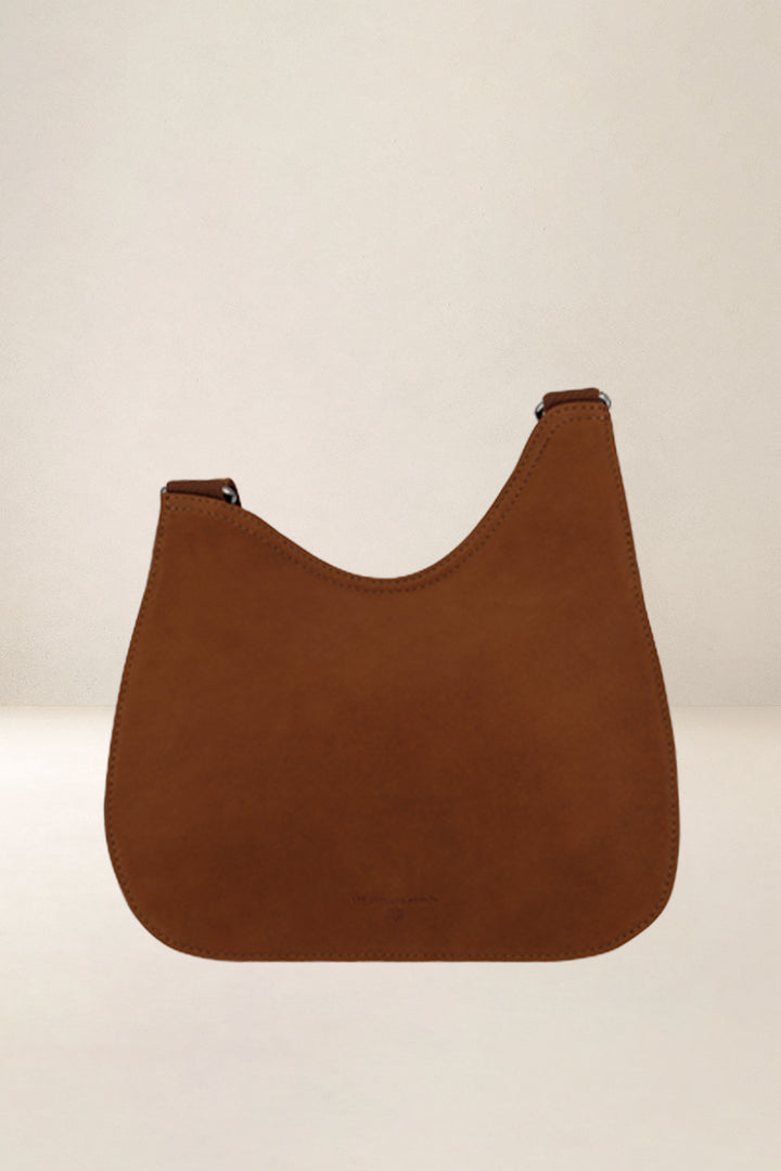Sac à main en cuir pleine fleur ARTÉMIS coloris fauve, vue d’ensemble – Ateliers Fourès