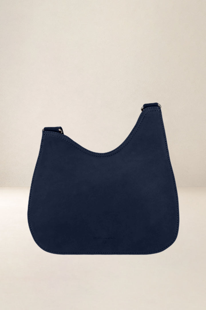 Sac à main en cuir pleine fleur ARTÉMIS coloris minuit, vue d’ensemble – Ateliers Fourès