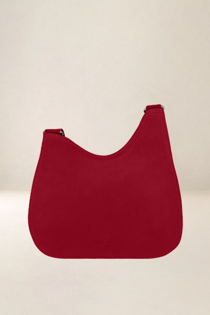 Sac à main en cuir pleine fleur ARTÉMIS coloris amour, vue d’ensemble – Ateliers Fourès
