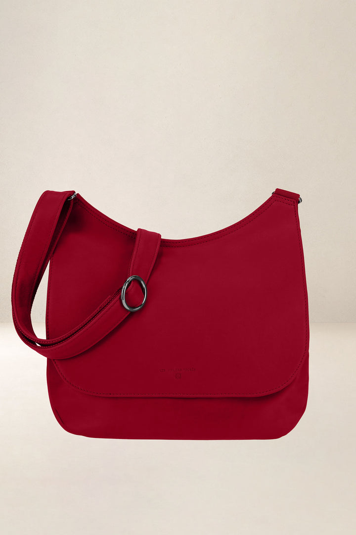 Sac à main en cuir pleine fleur ARTÉMIS coloris amour, vue d’ensemble – Ateliers Fourès