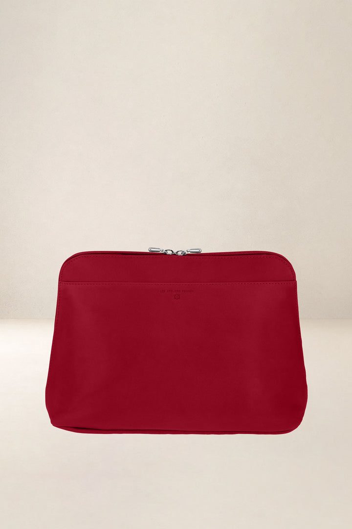Sac à main en cuir pleine fleur EUROPE coloris amour, vue d’ensemble – Ateliers Fourès
