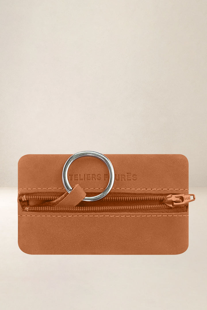 Petite maroquinerie en cuir pleine fleur HECTOR coloris lionne, vue intérieure n°2 – Ateliers Fourès