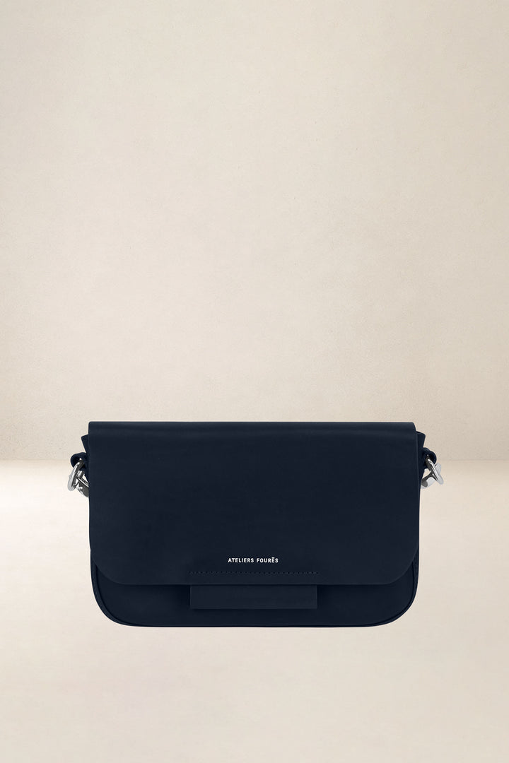 Sac à main en cuir pleine fleur CALISTA coloris cosmos, vue d’ensemble – Ateliers Fourès