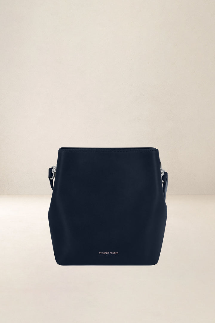 Mini sac en cuir pleine fleur ALCESTE coloris cosmos, vue d’ensemble – Ateliers Fourès